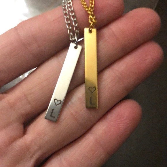 ⭐️MONOGRAMModBarPendant&EtchedHeartNecklace - Picture 6 of 6